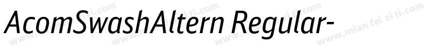 AcomSwashAltern Regular字体转换